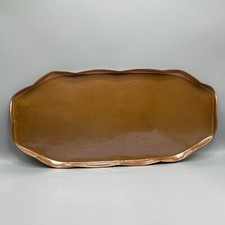 J & F Pool Antique Solid Copper Tray Cornish Fish Hayle Cornwall Hand Made Large