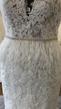 Pronovias Beaded Feather Belt