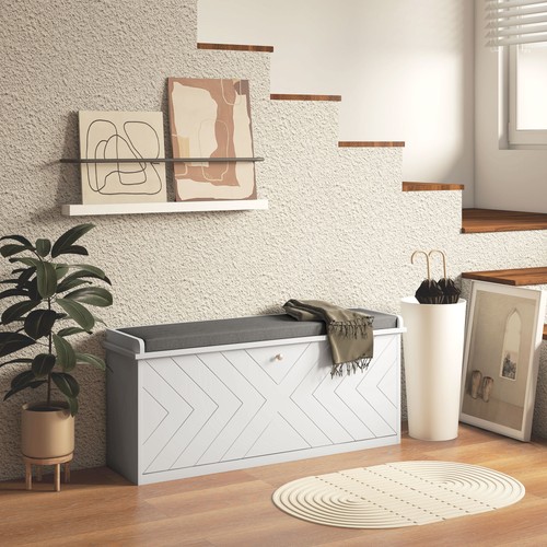 Upholstered shoe bench - upholstered,