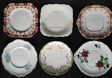 Job lot 6 vintage china sandwich / cake plates