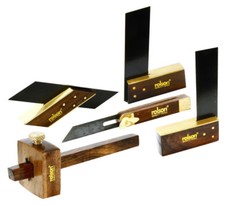 Mini Wood Working Kit Sliding Bevel Mitre Tri Dovetail Square Marking Gauge