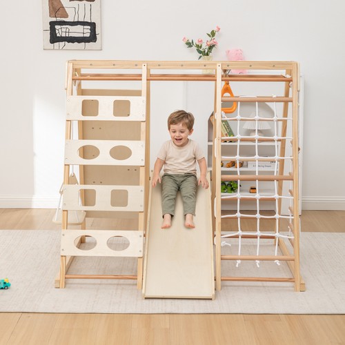 Wooden toddler slide - wooden,