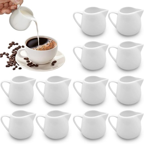 24x white ceramic mini milk - 24x,