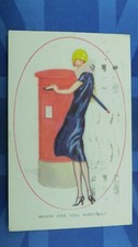 Saucy Comic Postcard 1930 Red