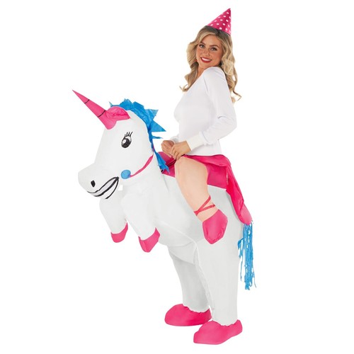 Unicorn inflatable ride - ride, on