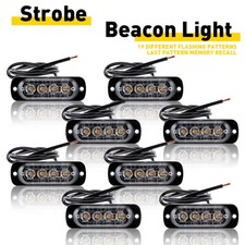8x 4 LED Amber Strobe Recovery