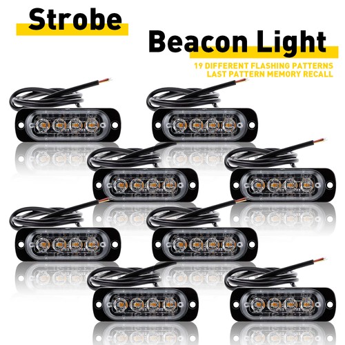 Led amber strobe recovery - 8x,