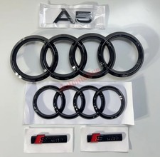 Audi A5 Sportback Gloss Black Badges GRILLE/BOOT/FENDER 2 X S-Line FULL SET 