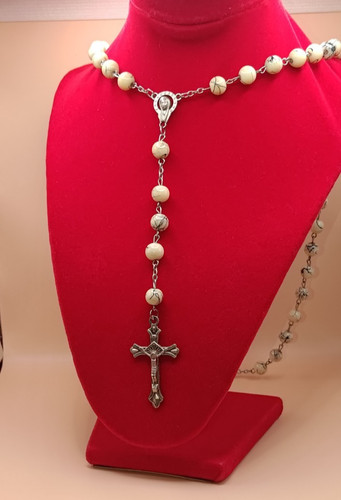 Old rosary bead necklace - old,