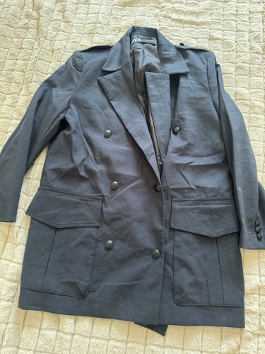 Zara men black peacoat - men’s, us