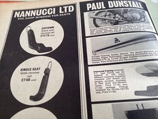 NANNUCCI CHOPPER SEATS 1973 PERIOD.PAUL DUNSTALL  ADVERTS MAGAZINE