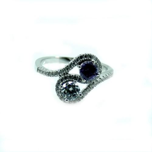 Sterling silver 5mm crossover - silver,