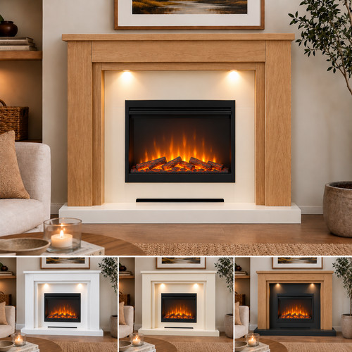 Electric fireplace suite - fireplace,