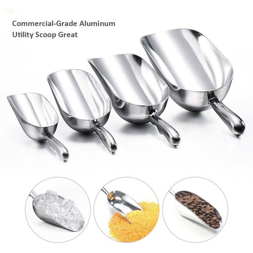 Aluminium metal scoop round - aluminium,