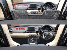 Fiat 124 Spider Abarth Acrylic Wind Blocker / Deflector Tinted Grey