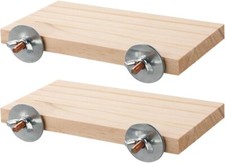 2PCS Wooden Bird Cage Perches, Bird Platforms for Small Pets & Parrots