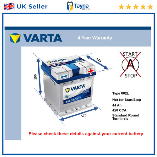 Car battery b36 - varta, 002l