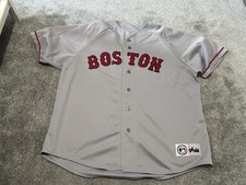 Curt Schilling Boston Red Sox Majestic Jersey Mens 5XL Sewn Grey USA Vintage