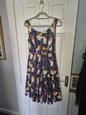 Emily And Fin blue Ice Cream Print Flared Dress Size 8
