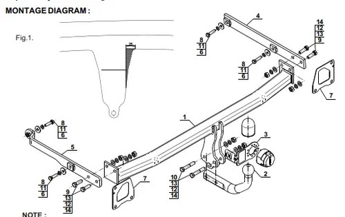 Swan neck tow bar - tow,