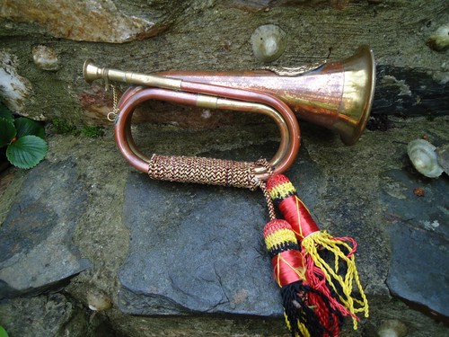 Bugle copper brass - brass, military