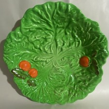 Carlton Ware Lettuce Cabbage Leaf Majolica Serving Dish Tomato Art Deco  Vtg