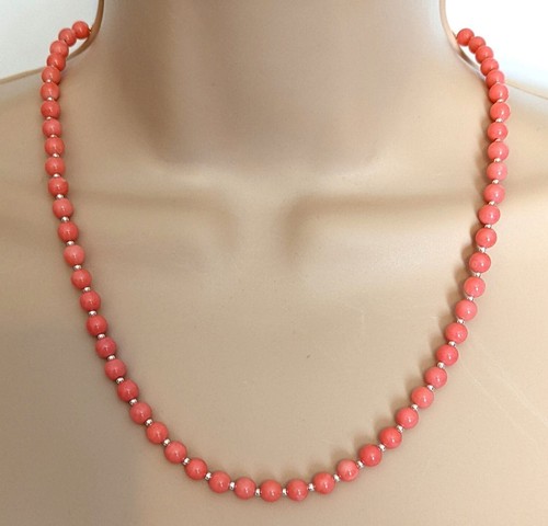 Pink coral necklace - coral, in