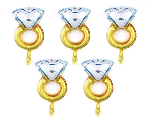 5pcs diamond ring foil balloon - ring,