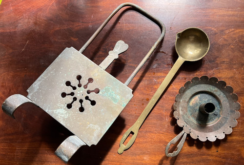 Brass ladle spoon antique - ladle,