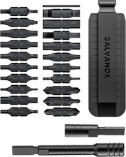 Galvanox 23PC Bit Kit for Leatherman – Ratchet, Hex Adapter, Case (Black)