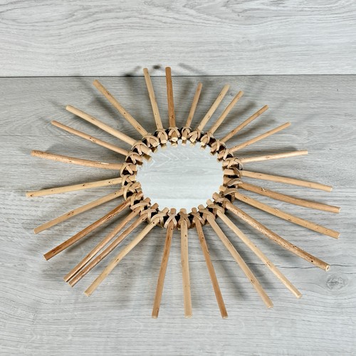Small mirror round - mirror, wicker