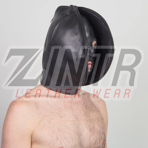 Double face zipped leather - face,