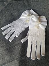 Girls Ivory Formal Dress Gloves. Communion. Wedding. Celebrations. one size