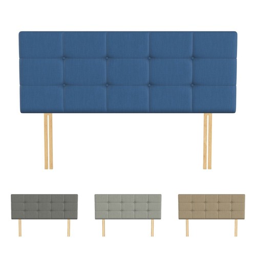 Cube button headboard linen - cube,