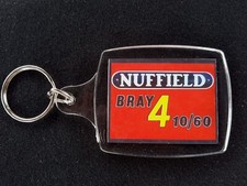Nuffield Tractor Key ring.  Bray  4 10/60. School bag tag, Zipper tag, Gift.