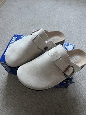 Beige Suede Birkenstock Slip
