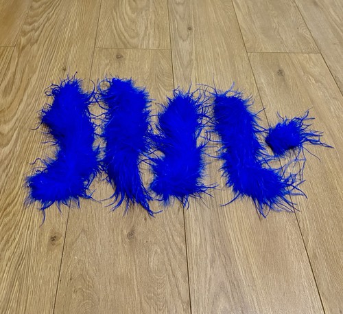 Blue ostrich feather - blue, boa