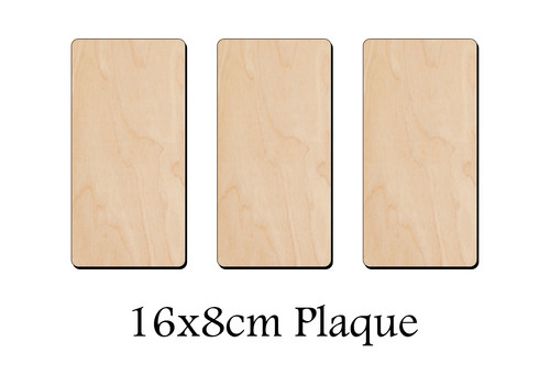 Wooden rectangle shape 16x8cm - wooden,