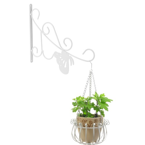 Wrought iron flower basket - iron,