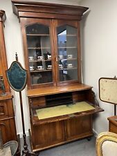 Victorian 19th Century Secretaire Bureau Bookcase Mahogany