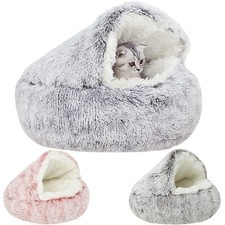 Dog Cat Bed Hooded Kitten Pet