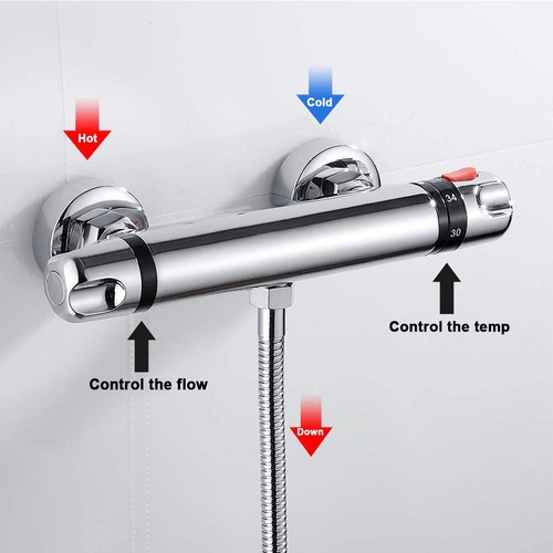 Exposed thermostatic shower - thermostatic,