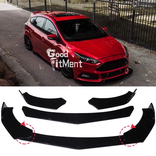 Glossy black front bumper - front,