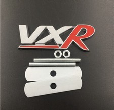 Metal Vauxhall VXR Grille Badge For Vauxhall Corsa Astra Chrome & Red