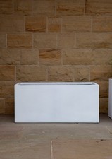 60cm White Smooth Urban Trough