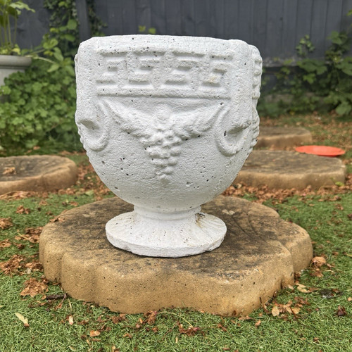 Old concrete planter - old,
