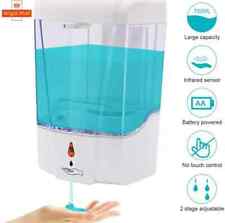 700ML Automatic Soap Dispenser Sanitizer Hands-Free IR Sensor Touchless White UK