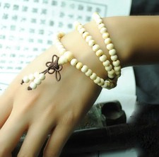 8mm Tibetan 108 White