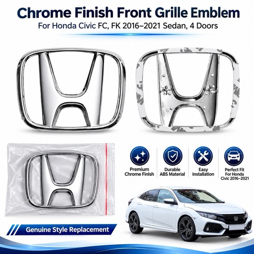 New honda grille badge - new, front
