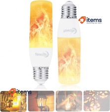 Yewclls E27 Flame Effect Candle Bulb, Flickering Light Effect 3.5W Set of 2